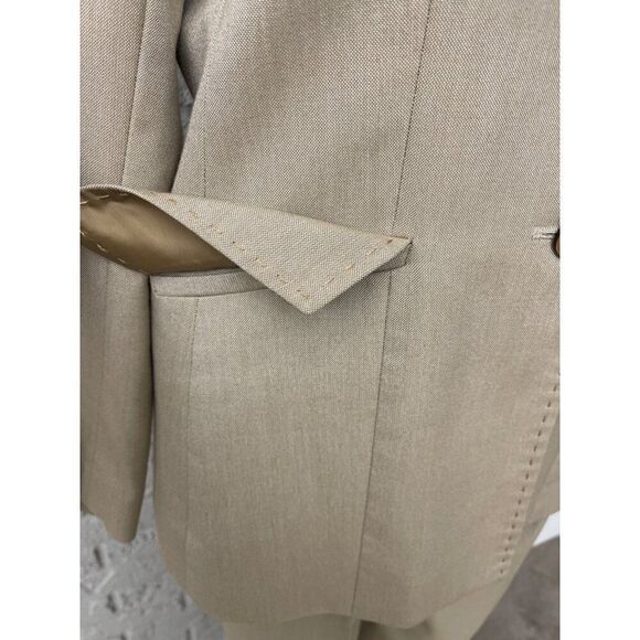 Kasper Women Tan Professional Career 2 Pcs Pant Suit Set Size 6 - Picture 6 of 12